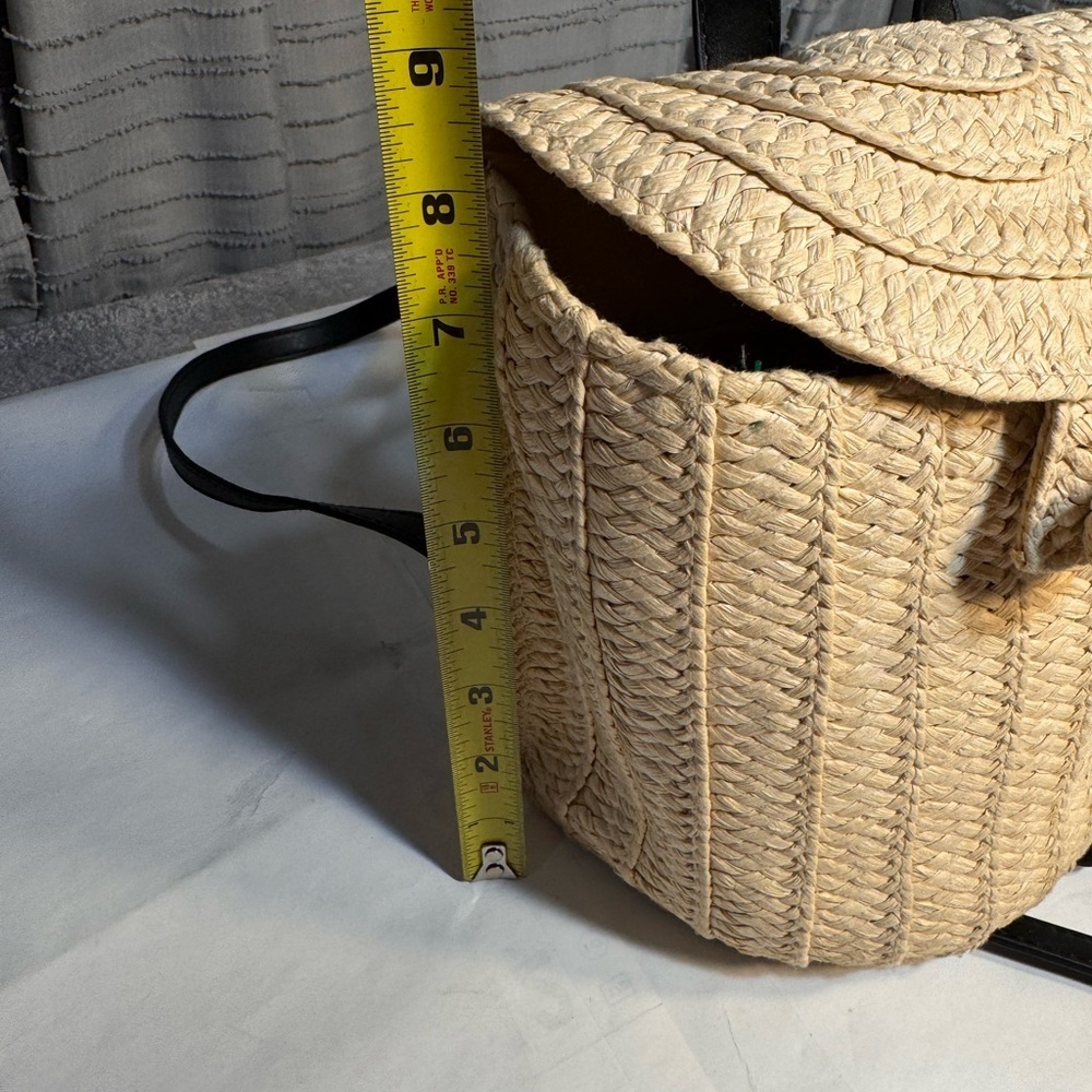 A New Day Cream Woven Backpack with Black Straps - Picture 11 of 13